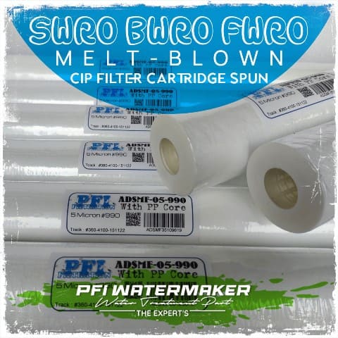 SWRO BWRO FWRO CIP Melt Blown Filter Cartridge Spun Bonded