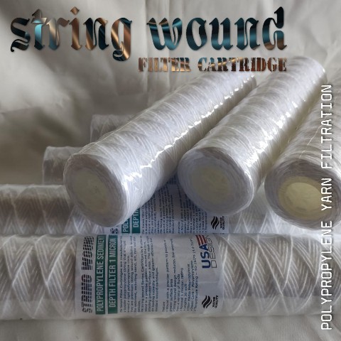 pp yarn filter cartridge benang string wound